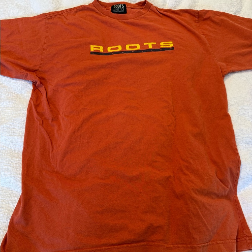 Roots Men's lates 90s/Earls 00s Orange T-Shirt L/XL